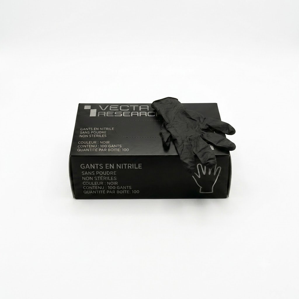 Gants noirs nitrile