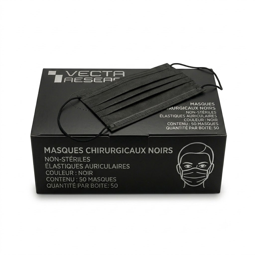Masques chirurgicaux noirs